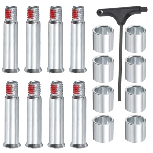 uxcell Inline Skate Axle Spacer Screw Replacement, Roller Skate Replacement Accessories with T Handle Wrench - Image 1