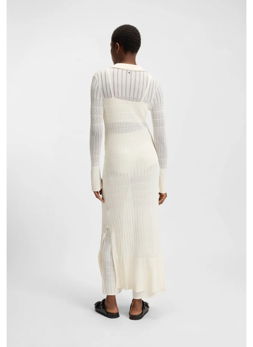 BOSS Long knitted cardigan with collar
