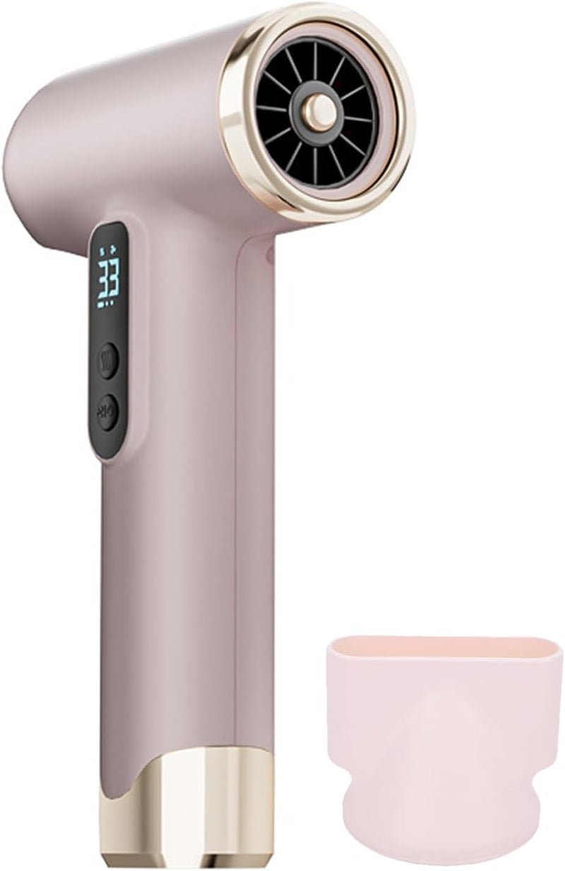 LICAEVEY Hair Dryer, 100000 RPM Portable Rechargeable Hair Dryer, 200W Fast Drying Blow Dryer with Nozzle for Home Travel Outdoor (cherry) - Image 1