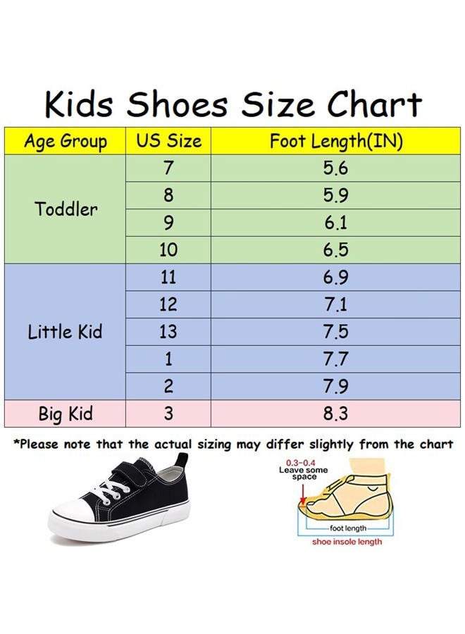 Zoroadke Toddler Boys and Girls Sneakers Low Top Adjustable Strap Canvas Shoes for Kids, Black, 12 Little Kid - Image 4
