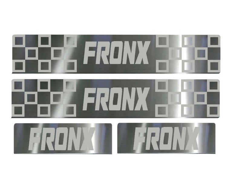 Auto E-Shopping Door Guard Steel Foot Step Sill Car Door Guard Scuff Plate Compatible for Fronx with Adhesive Tape 4 Piece - Image 2