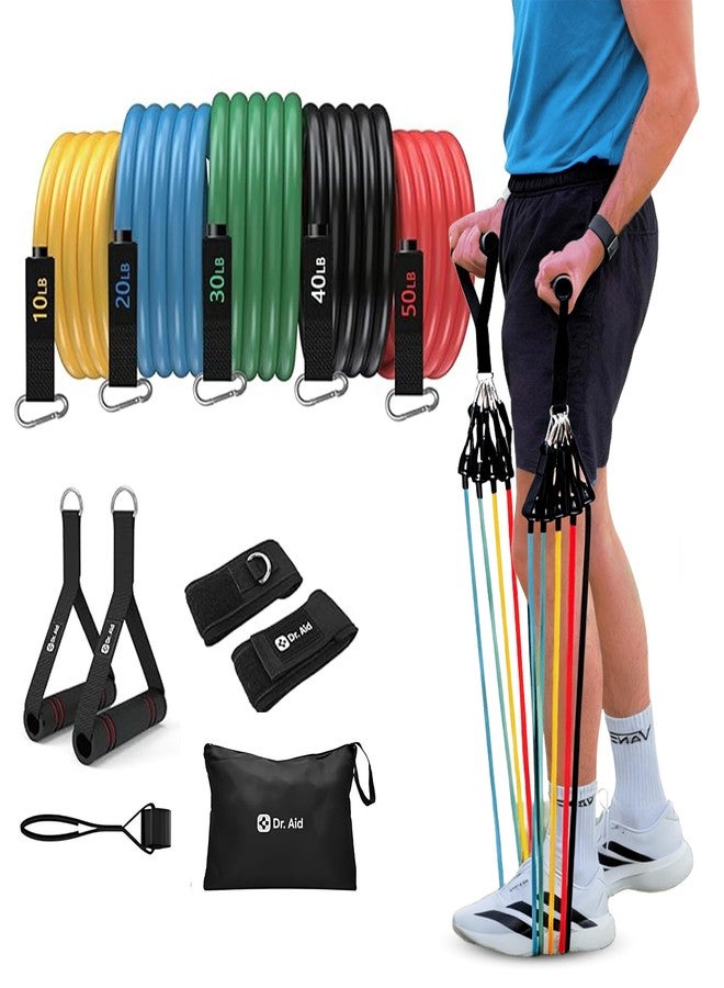 Dr. Aid Resistance Bands with Handle (Natural Rubber, 1) - Image 1