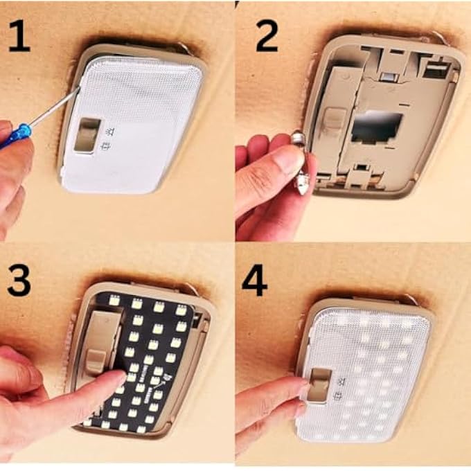 ريحني مجموعة إضاءة داخلية LED بيضاء فائقة السطوع 6000 كلفن لموديلات 2007-2024، متوافقة مع Fj Cruiser وTacoma 4Runner وRav4 وCamry وPrius وCorolla - Image 5