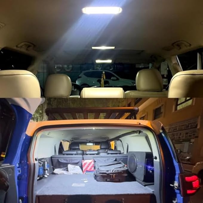 ريحني مجموعة إضاءة داخلية LED بيضاء فائقة السطوع 6000 كلفن لموديلات 2007-2024، متوافقة مع Fj Cruiser وTacoma 4Runner وRav4 وCamry وPrius وCorolla - Image 4