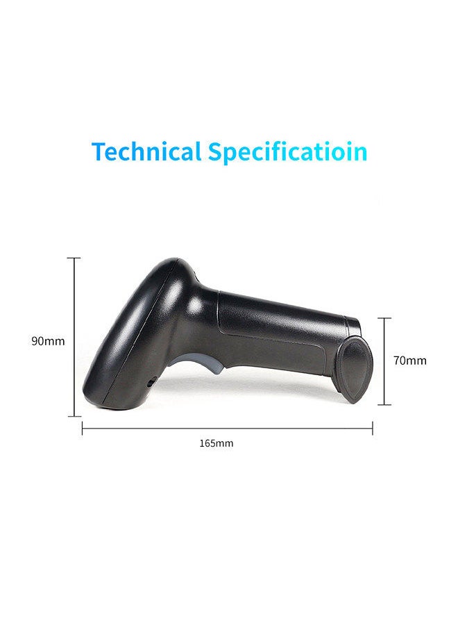 Generic - USB Barcode Scanner 1D 2D QR Handheld Wired Bar Code Reader with Stand Support Screen Code Compatible with Windows XP/7/8/10 Android Linux System - Image 1