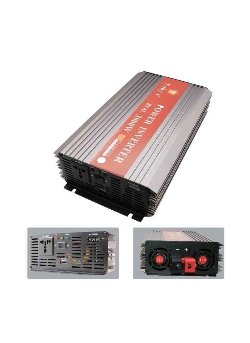 توبيز توبي 3000W سيارة العاكس DC 12V إلى AC 220V السيارات الجهد المحول  - Image 3