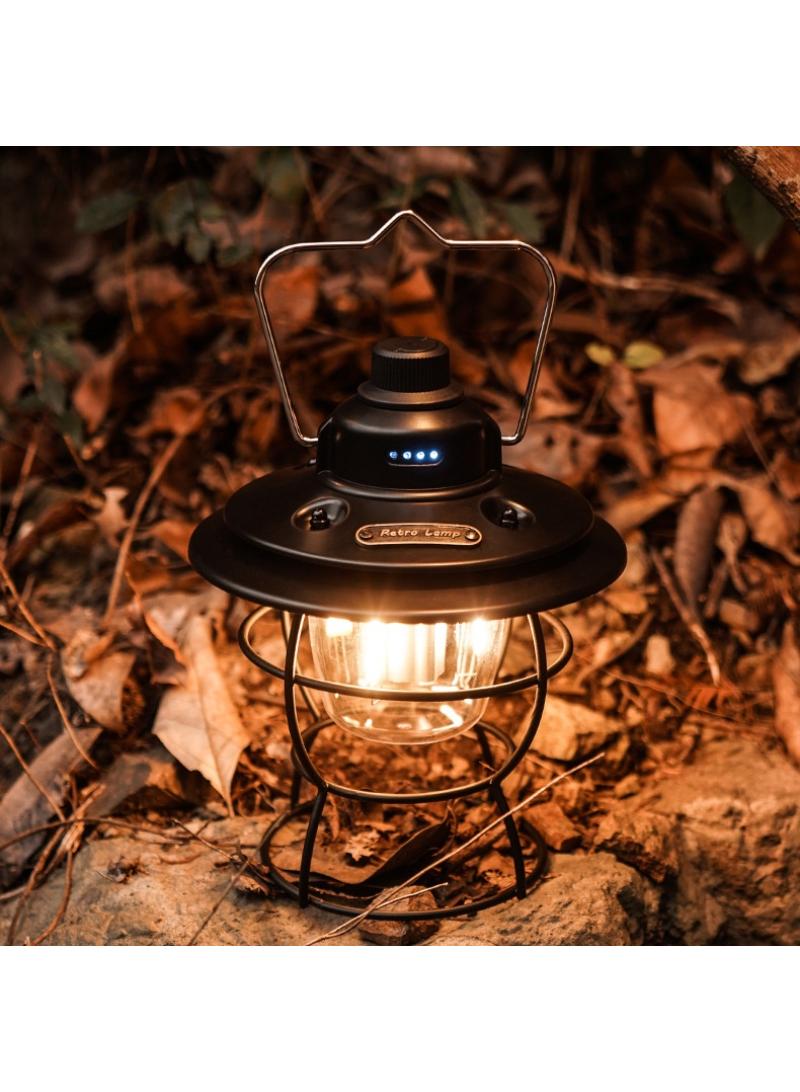 1Pcs Outdoor camping light retro convenient portable LED charging emergency light white - Image 5