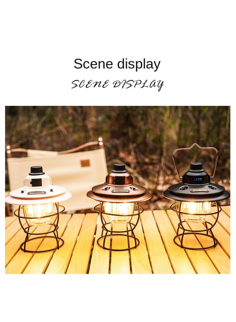 1Pcs Outdoor camping light retro convenient portable LED charging emergency light white - Image 2