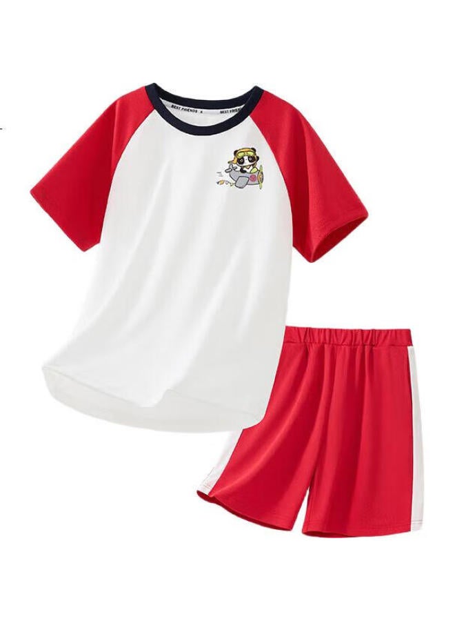 Yuzhaolin Boys' Short-Sleeve Set, Children'S Quick-Dry Set, Breathable Mesh, For Older Children, Lightweight Sports Set - Image 2