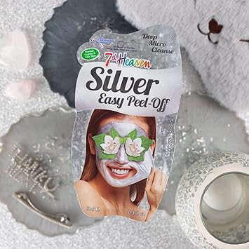 7th Heaven Silver Easy Peel Off Face Mask with Powered Smithsonite Pressed Orchid and Crushed Violet for a Deep Micro Cleanse Ideal for Normal Combo and Oily Skin - Image 3