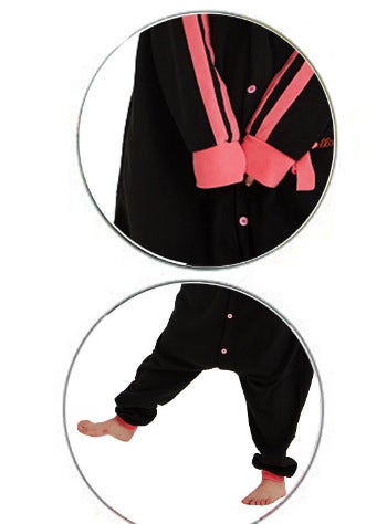 Pokémon Cartoon Onesie Pajamas for Couples Black KT Cat