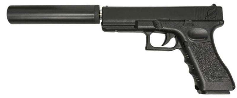 Glock pistol with black silencer 6mm beads Toy - Image 1