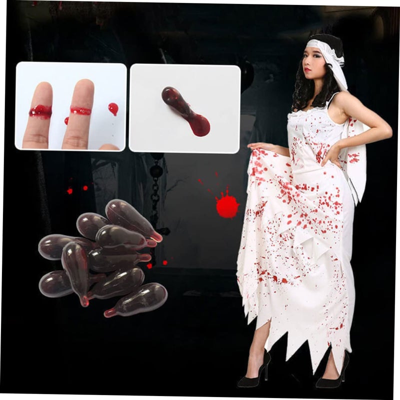 Halloween Fake Blood Capsules 9Pcs Zombie Makeup Props For Cosplay And Special Effects - Image 4