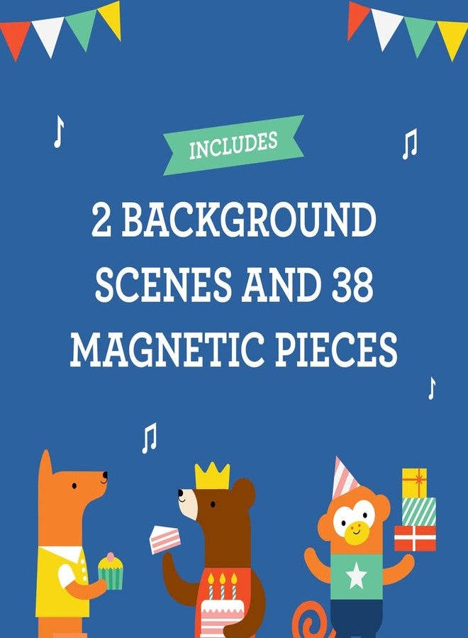 Petit Collage Magnetic Play Set, Party Animals – Mix & Match Magnetic Game Board, Ideal for Ages 3+ – Includes 2 Magnetic Scenes and Over 25 Magnet Pieces, Ideal Travel Activity for Kids - Image 5