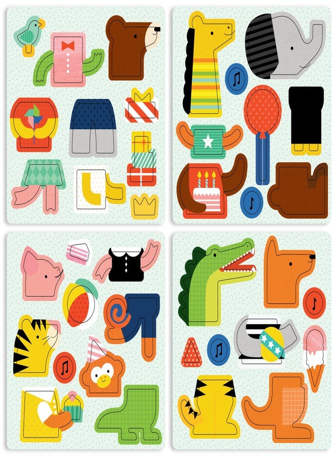 Petit Collage Magnetic Play Set, Party Animals – Mix & Match Magnetic Game Board, Ideal for Ages 3+ – Includes 2 Magnetic Scenes and Over 25 Magnet Pieces, Ideal Travel Activity for Kids - Image 3
