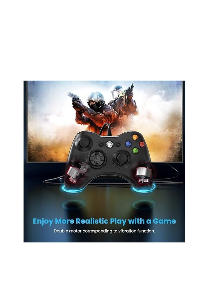 Generic - YAEYE Wired Controller for Xbox 360, Game Controller for 360 with Dual-Vibration Turbo Compatible with Xbox 360/360 Slim and PC Windows 7,8,10,11 - Image 1