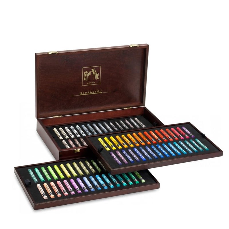 Caran D'ache Neopastel Wooden Box 96 Colors (7400.996) - Image 4