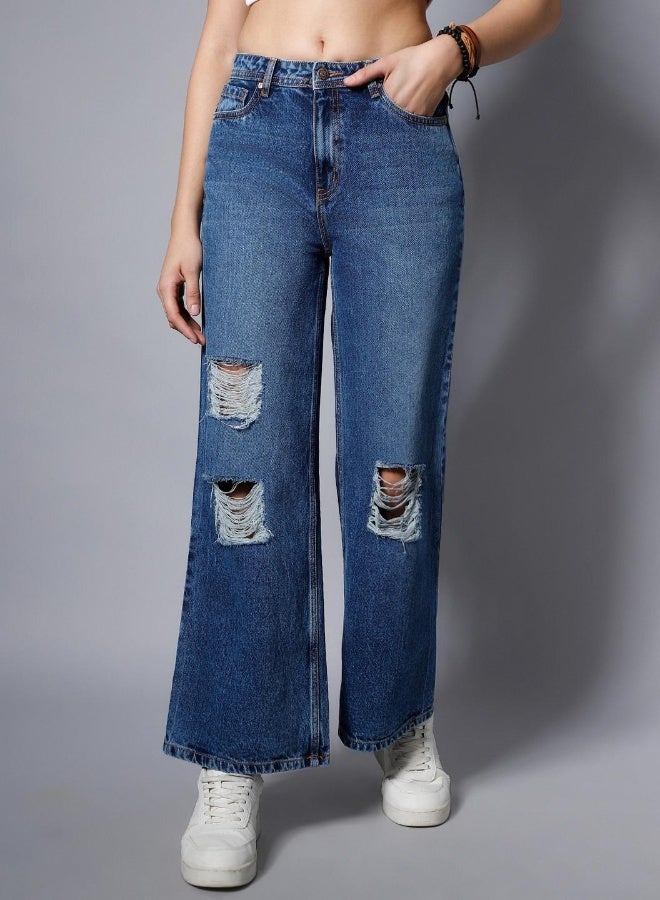 HIGH STAR Women Blue Jeans - Image 2