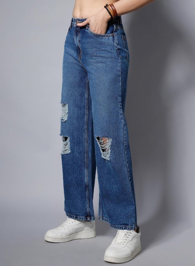 HIGH STAR Women Blue Jeans - Image 4