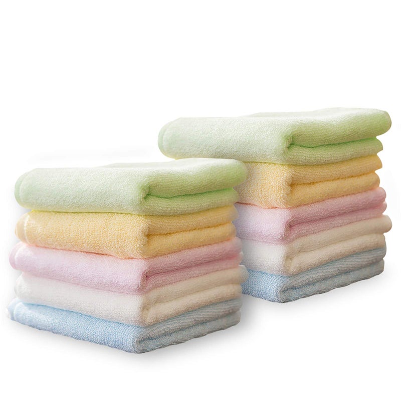 YOOFOSS Yoofoss Luxury Washcloths Towel Set 10 Pack Baby Wash Cloth for BathroomHotelSpaKitchen MultiPurpose Fingertip Towels  Face Cloths