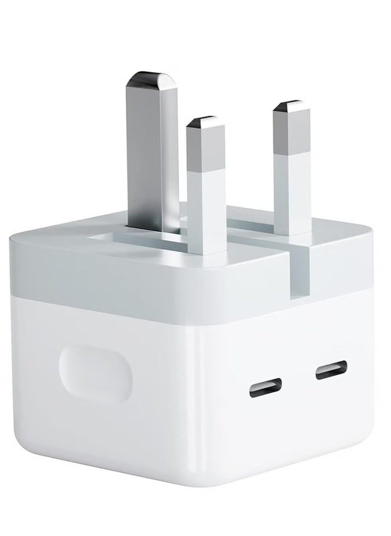 ELTRAZONE - 35W Dual USB-C Fast Charger Plug | Power Adapter for iPhone 15/14/13/12/11, iPhone 14 Plus/Pro/Pro Max, Samsung, Tablets, Speakers, AirPods – USB-C Plug for Fast Charging, Compact Design - Image 1