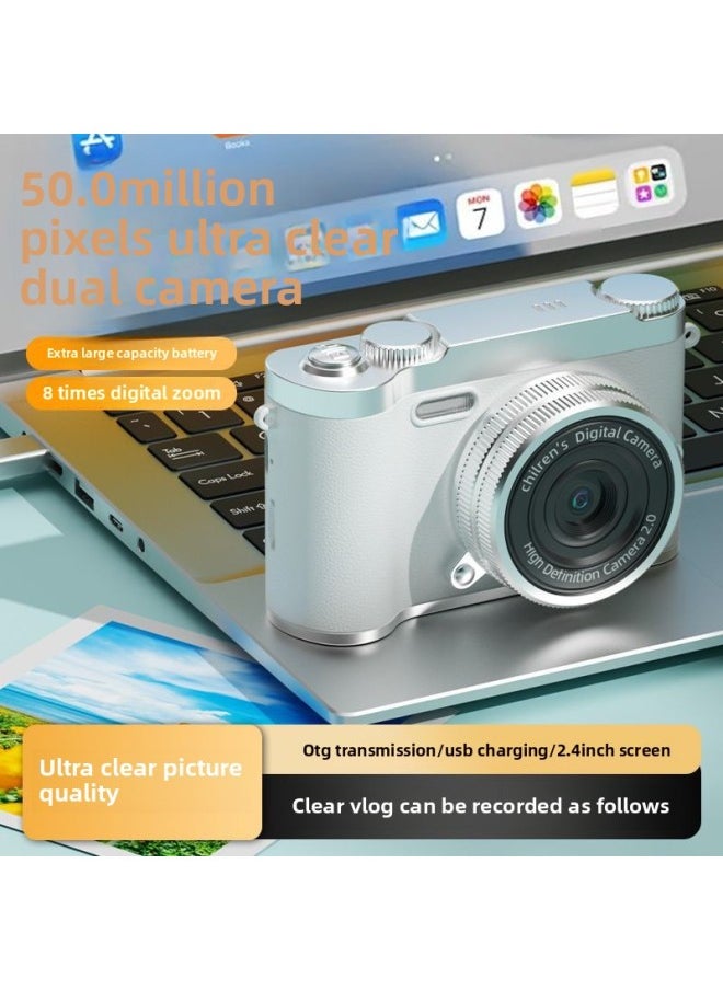 Generic HD Pixel Double Camera Self-timer Ccd Retro Digital Camera Campus Student Entry Card Machine-Body Color:[one 512g Memory Card] No Camera  - Image 1