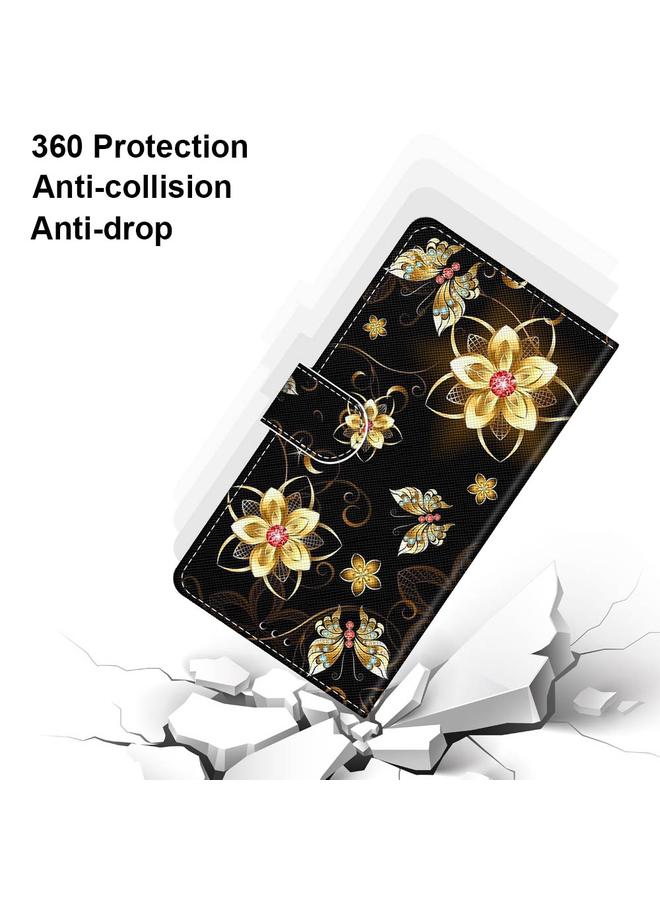 S-TOP Case For Samsung Galaxy S22+ 5G Coloured Drawing Cross Texture Horizontal Flip Leather Phone Case with Holder & Card Slots & Wallet & Lanyard - Image 4