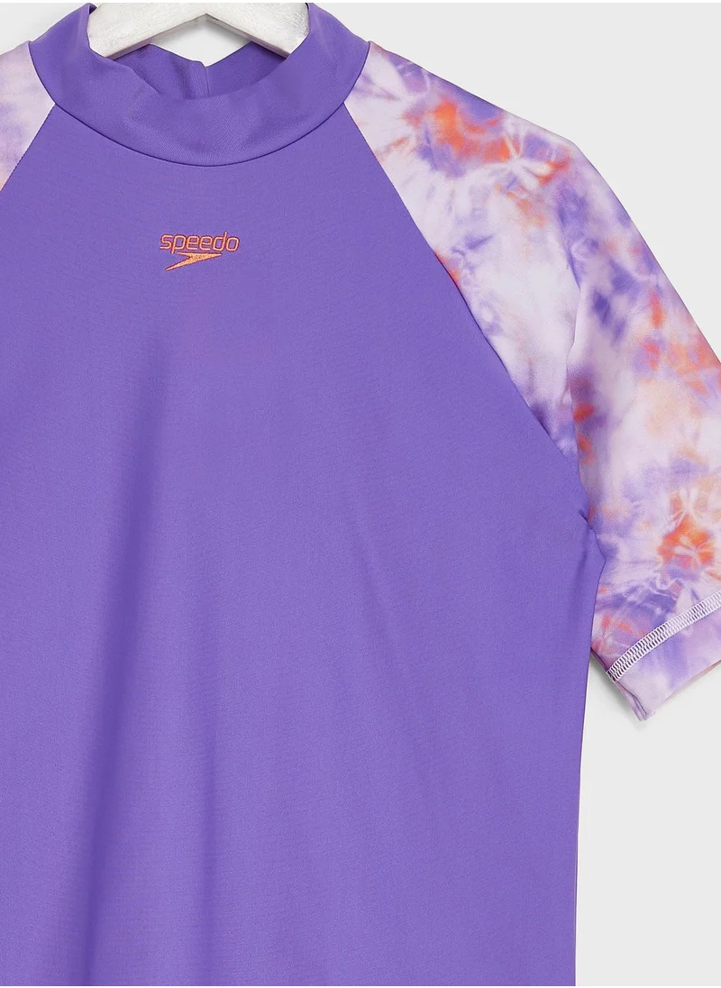 speedo Youth Logo Printed Rashguard