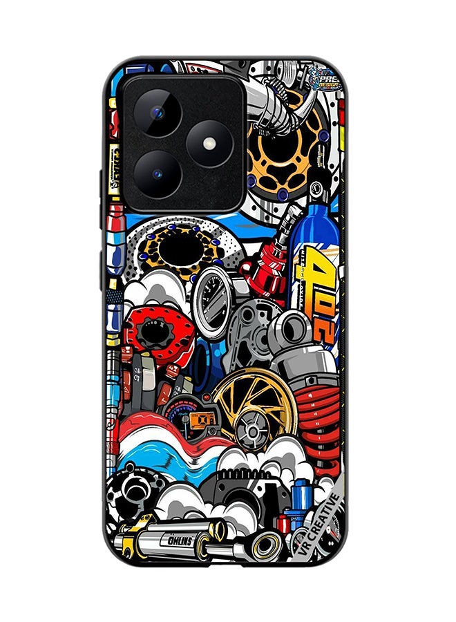 VR CREATIVE Protective Case Cover For Realme C53 Jdm Digital Republic Design Multicolour - Image 1