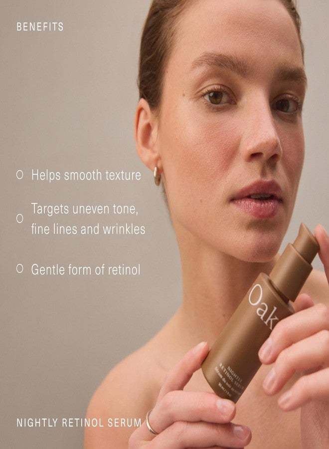 Oak Essentials Nightly Retinol Serum | Anti-Aging Face Serum with Gentle Retinol, Squalane & Avocado Extract, 1 Oz - Image 3