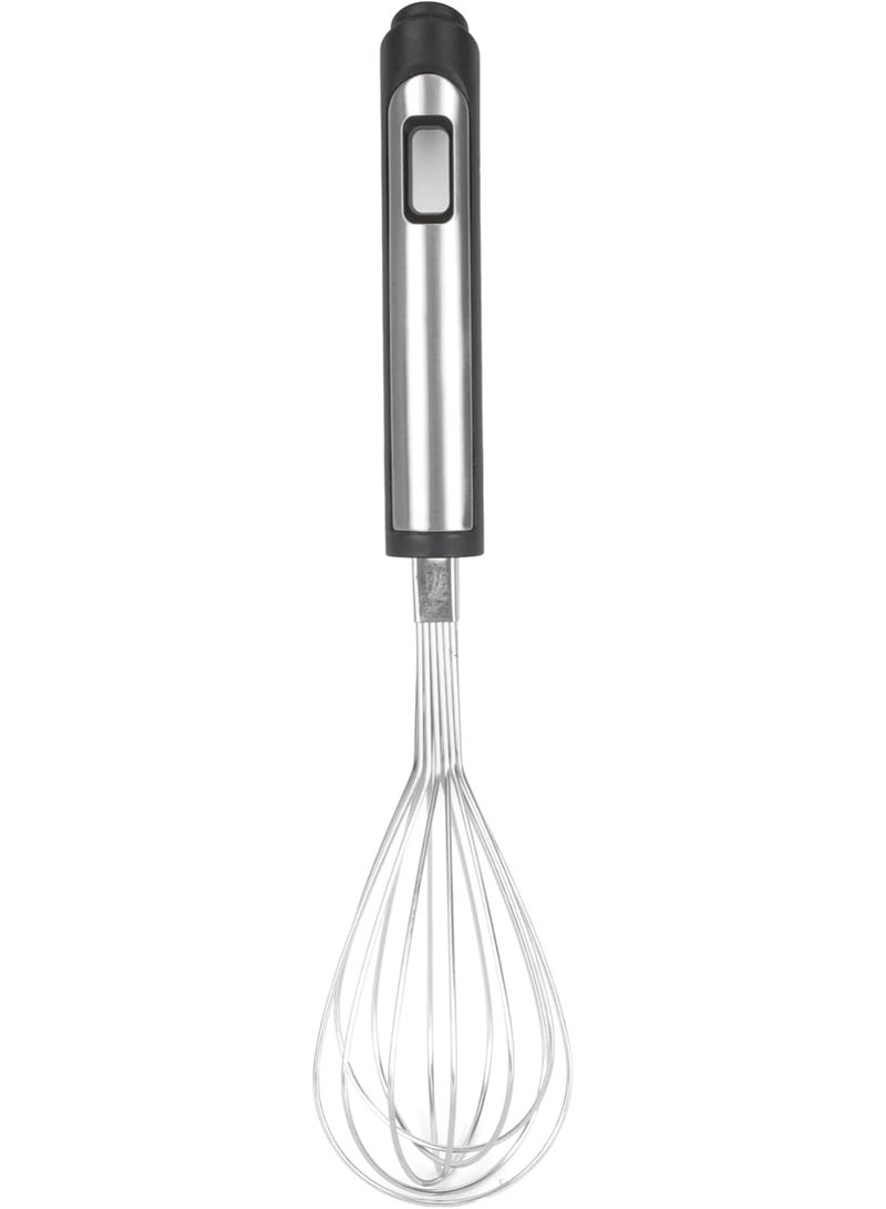 Orchid Essential Stainless Steel Egg Whisk, Balloon Wire Whisk with Ergonomic Non-Slip Handle, Hand Mixer Whisk for Eggs, Cream Whisk, Batter, Sauce & Baking, Kitchen Beater (KS09-ST21) - Image 2