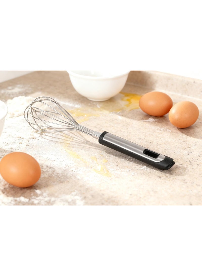 Orchid Essential Stainless Steel Egg Whisk, Balloon Wire Whisk with Ergonomic Non-Slip Handle, Hand Mixer Whisk for Eggs, Cream Whisk, Batter, Sauce & Baking, Kitchen Beater (KS09-ST21) - Image 3