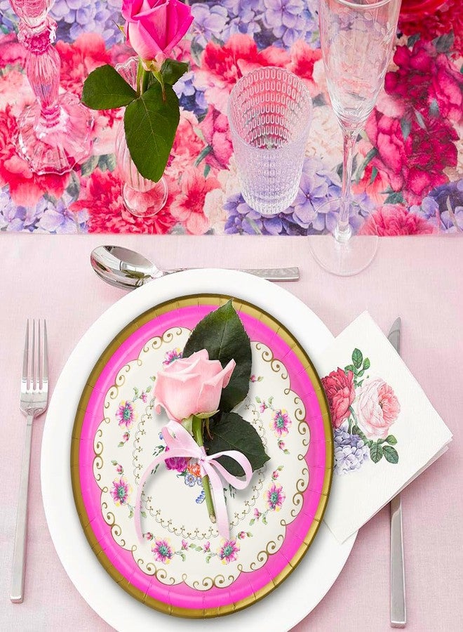 Talking Tables 48 x Pretty Floral Paper Plates | Made in USA | 9 Inches Mother's Day Afternoon Tea Party Decorations Truly Scrumptious Disposable Dishes Birthday Baby Shower Bridal Wedding Cake - Image 2