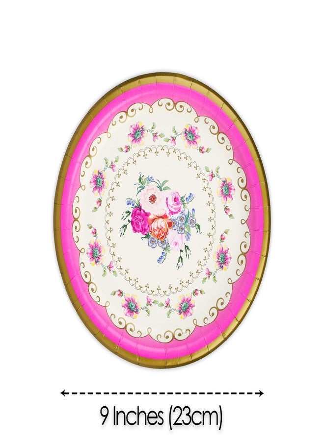 Talking Tables 48 x Pretty Floral Paper Plates | Made in USA | 9 Inches Mother's Day Afternoon Tea Party Decorations Truly Scrumptious Disposable Dishes Birthday Baby Shower Bridal Wedding Cake - Image 3