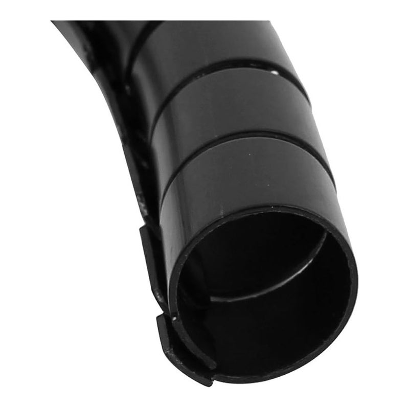 uxcell 15mm Flexible Cable Organizer Spiral Tube Cable Wire Wrap Computer Manage Cord Black 10Ft w Clip - Image 2