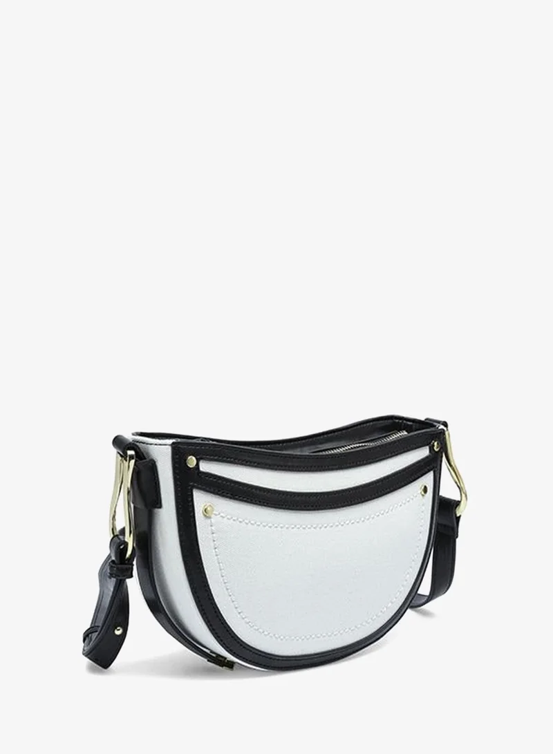 فايور Half-Moon Contrast Crossbody Bag TKC 004