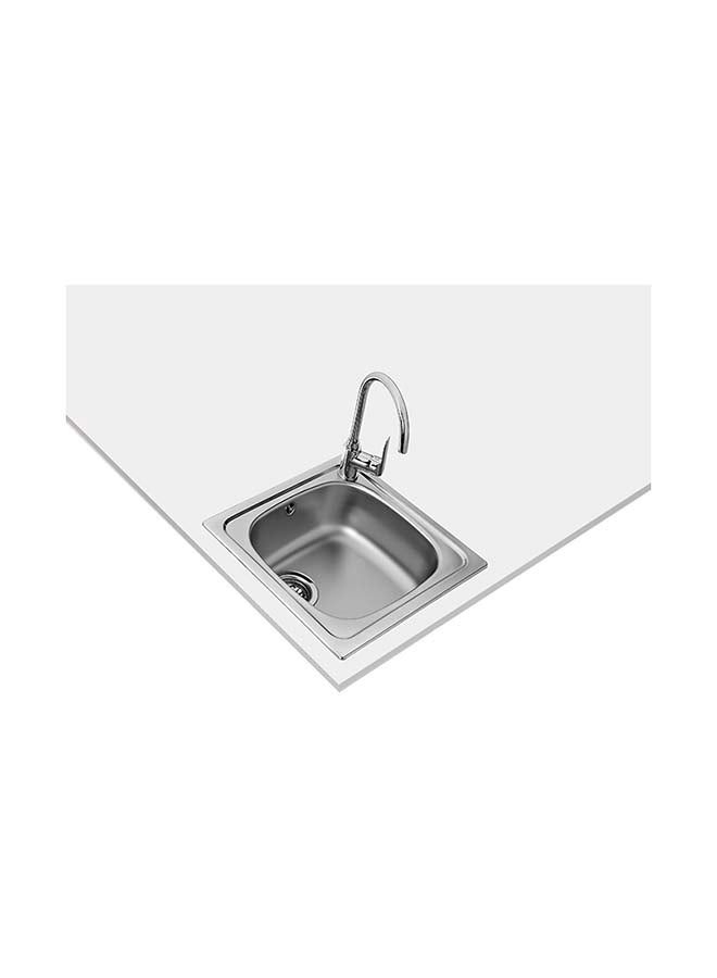TEKA Starbright 45 E-Xn 1B Inset 1 Bowl Sink With Matt Finish In 45 Cm Stainless Steel 440x440x155mmmm - Image 1