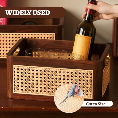 Eunice Upgraded Cane Rattan Webbing Roll, 16" W x 40" L Plastic Rattan Material, Cane Webbing Roll for Caning Projects, DIY Furniture Chairs, Cabinets, Ceiling - Image 4