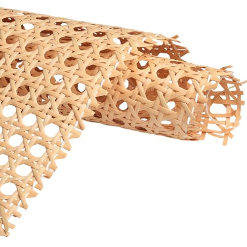 Eunice Upgraded Cane Rattan Webbing Roll, 16" W x 40" L Plastic Rattan Material, Cane Webbing Roll for Caning Projects, DIY Furniture Chairs, Cabinets, Ceiling - Image 1