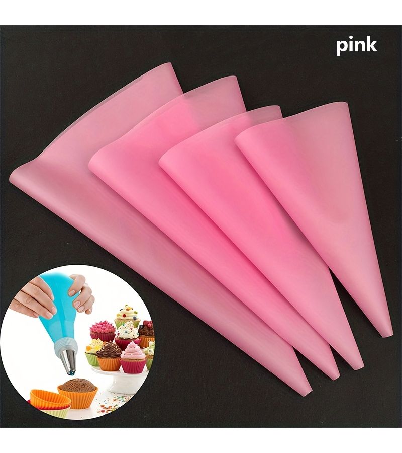 4pcs EVA Piping Bags Set Reusable Pastry Bags for Cake Decorating Baking Supplies - Image 1