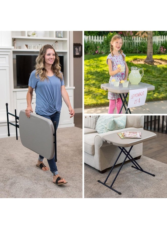 Lifetime - Lifetime 26-Inch Folding Table, Adjustable Picnic Table - Image 1