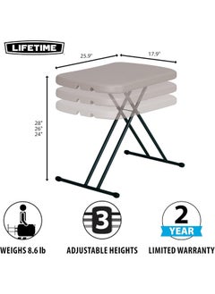 Lifetime Lifetime 26-Inch Folding Table, Adjustable Picnic Table  - Image 3