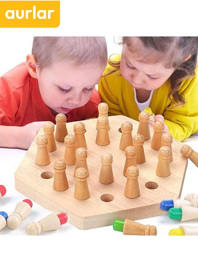 Aurlar - Montessori Wooden Educational Toys for Kids Aged 3 and Up, Shape Sorting and Stacking Game, Perfect Gift for Boys and Girls - Image 1