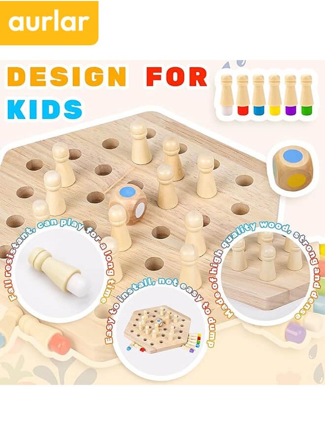 Aurlar - Montessori Wooden Educational Toys for Kids Aged 3 and Up, Shape Sorting and Stacking Game, Perfect Gift for Boys and Girls - Image 1