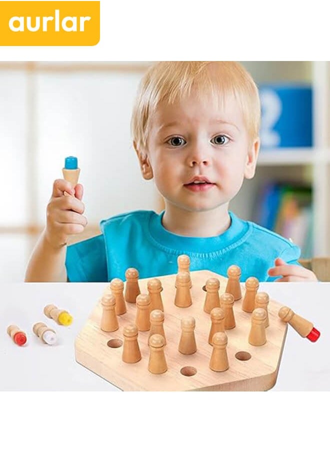 Aurlar - Montessori Wooden Educational Toys for Kids Aged 3 and Up, Shape Sorting and Stacking Game, Perfect Gift for Boys and Girls - Image 1