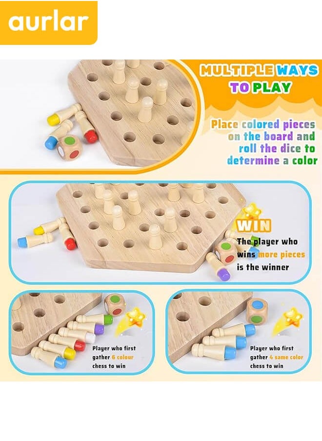 Aurlar - Montessori Wooden Educational Toys for Kids Aged 3 and Up, Shape Sorting and Stacking Game, Perfect Gift for Boys and Girls - Image 1