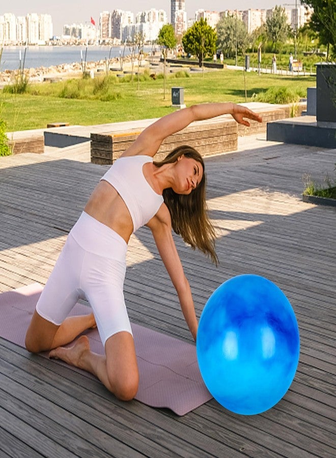 FUTUREPLUSX Large Bouncing Balls, 14inch Marbleized Bouncy Balls 2PCS Rubber Inflatable Kick Balls Beach Game Balls Bouncing Sensory Balls with Hand Air Pump - Image 4