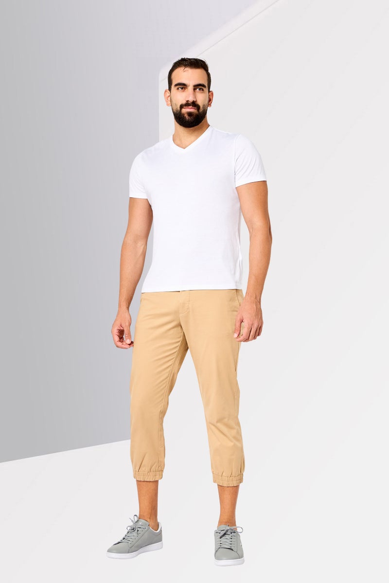 LACOSTE سروال جوجرز ضيق للرجال، بيج - Image 2