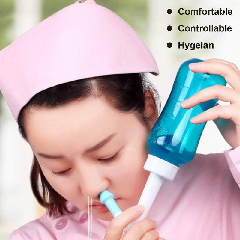 klarako Neti Pot,Sinus Rinse Kit,Neti Pot Sinus Rinse,300ml Neti Pot Sinus Rinse Kit, Nasal Sinus Rinse Kit for Adult & Kid (300ml) - Image 5