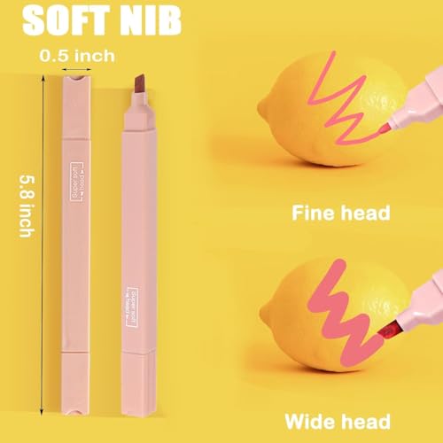 SRN ENTERPRISE 12Pcs Aesthetic Cute Highlighters Bible Pastel and Pens no bleed School Supplies and Office Journal DIY Home, Multicolor - Image 5